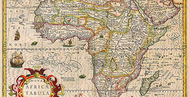 1788 5 Nova Africae Tabula Auctore Jodoco Hondio- Mercator- Hondius 1609