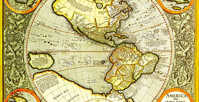 1802 7 America Sive India Nova  Michel Mercator 1595