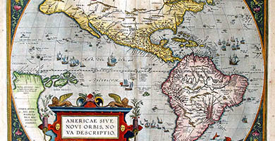 1807 1 Americaesive Novi Orbis  Nova Descriptio  Ortelius1602
