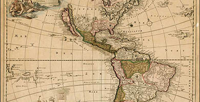 1827 27 America Septentrionalis Novissima- America Meridionalis Accuratissima  Pieter Schenk 1696