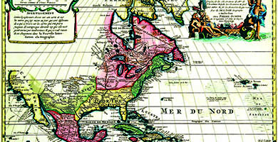 1829 29 Guillaume D' Isle  L' Amerique Septentrionale 1700
