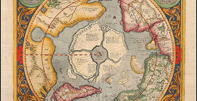 1859 1 Septentrionalium Terrarumdescriptio  Gerard Mercator 1595