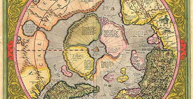 1863 3 Septentrionalium Terrarumdescriptio  G. Mercator 1595