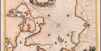 1871 9 Regiones Sub Polo Artico  Willem Janszoon Blaeu 1640