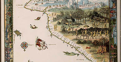 1874  Australiafirstmap  Nicholas Vallard 1547