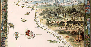 1875  Australiafirstmap  Nicholas Vallard 1547a