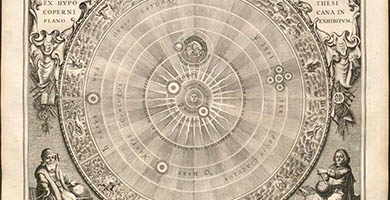 0385  Planisphaerium Copernicanum Sive Systema Universi Totius Creati Ex Hypothesi Copernicana In Plano Exhibitum1660