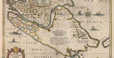 2320  Map-magellan-strait- Hondius  Jodocus-1635