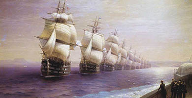 4699  Ivan-aivazovsky-parade-of-the-black-sea-fleet-in-1849