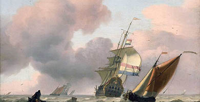 4737  Woelige_zee_met_schepen_-_ Turbulent_sea_with_ships_( Ludolf_ Backhuysen)