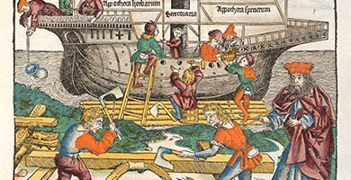 4902  Noah's Ark- Nuremburg Chronicle15thcentury