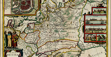 2714  John Speed A Mapof Russia 1676