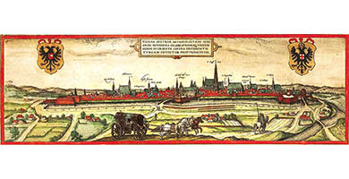 2878  Viennae Austriae  Braun& Hogenberg 1572