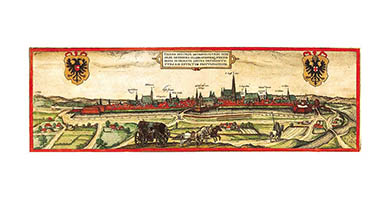 2883  Viennae Austriae  Braun& Hogenberg 1572
