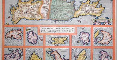 3740  G G R034 Archipelagi Insularum Aliquot Descrip. A. Ortelius1