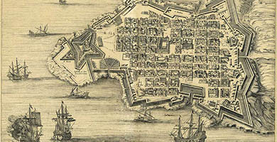 4117 6b Vallettaou Valete villefortedel'ilede Malta  P. Mortier 1700