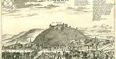 4382  Ljubljana  Laybach  Janez Vajkard Valvasor 1679