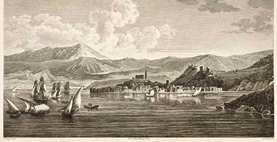 4384  Piran  Vuede Pirano  Cassas  Louis FranÃ§ois 1756-1827  Voyagepittoresqueethistoriquedel' Istrieet Dalmatie 1802