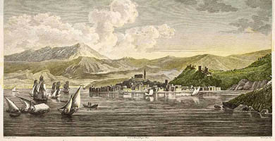 4406 9 Piran  Vuede Pirano  Cassas  Louis FranÃ§ois 1756-1827  Voyagepittoresqueethistoriquedel' Istrieet Dalmatie 1802a