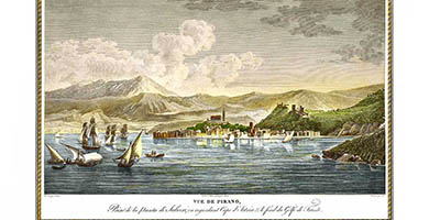 4407 9a Piran  Vuede Pirano  Cassas  Louis FranÃ§ois 1756-1827  Voyagepittoresqueethistoriquedel' Istrieet Dalmatie 1802a