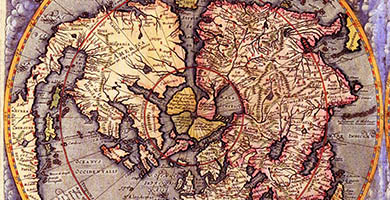 0061 40 Map Northernhemisphere  Gerardde Jode 1593a