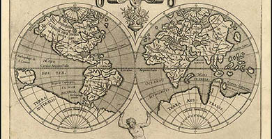 0072 47 Utriusque Hemispherii Delineatio  Cornelis Wytfliet 1597a