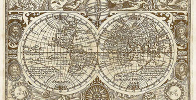 0100 13a Anewandaccuratemapoftheworld- Francis Drake 1628