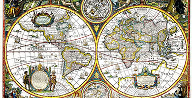 0106 16 Nova Totius Terrarum Orbis Geographicaac Hydrographica Tabula  Jodocus Hondius 1630