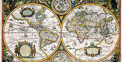 0108 16b Nova Totius Terrarum Orbis Geographicaac Hydrographica Tabula  Jodocus Hondius 1630