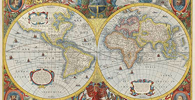 0117 20 Nova Totius Terrarum Orbis Geographica  H. Hondius 1638
