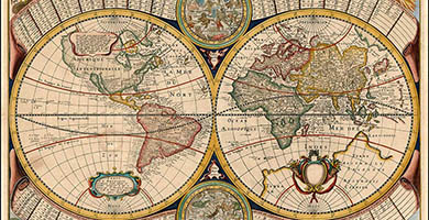 0122 22a Nova Totius Terrarum Orbis Geographica Ac Hydrographica Tabula  Melchior Tavernier 1643a