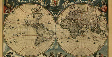 0155 39d Novaet Accuratissima Totius Terrarum Orbis Tabula  Joan Blaeu 1664