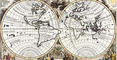 0214 67 Terraqueous Globe Edward Wells1700