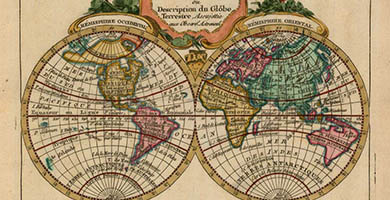 0245 21 Mappe Mondeou Descriptionde Globe Terrestre Joseph De La Porte1781