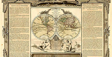 0271 41 Mappe-mondedresseepourl' Etudedelageographie  L. C. Desnos1766
