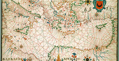 1377  Map_of_ Eastern_ Mediterranean._ H M_34._ P O R T O L A N_ A T L A S _anonymous._ France_() _ca._1600