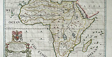 1770 31 A New Mapof Africk  Edward Wells 1700