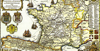 2160  Caminos Satniago Old Map
