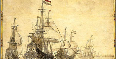 4937 60 Zeegezicht_met_ Hollandse_oorlogsschepen_-_ Dutch_war_ships_at_sea_( Willem_van_de_ Velde_ I)