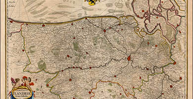 2540  Comitatus Flandriae Nova Tabula  Cornelis Danckerts 1635