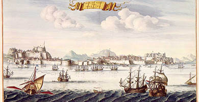 3672  De Stadt Korfu 1790