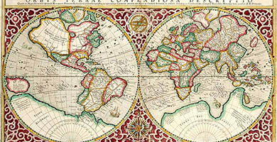 0054 34 Orbis Terrae Compendiosa Descriptio  Rumoldus Mercator 1587a
