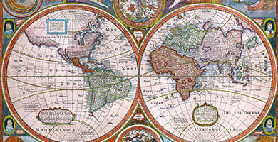 0097 12a A New And Accvrat Map Of The World  J. Speed 1626