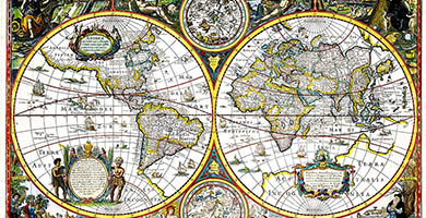 0107 16a Nova Totius Terrarum Orbis Geographicaac Hydrographica Tabula  Jodocus Hondius 1630a