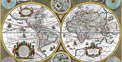 0116 20 Nova Totius Terrarum Orbis Geographicaac Hydrographica Tabula  H. Hondius 1642